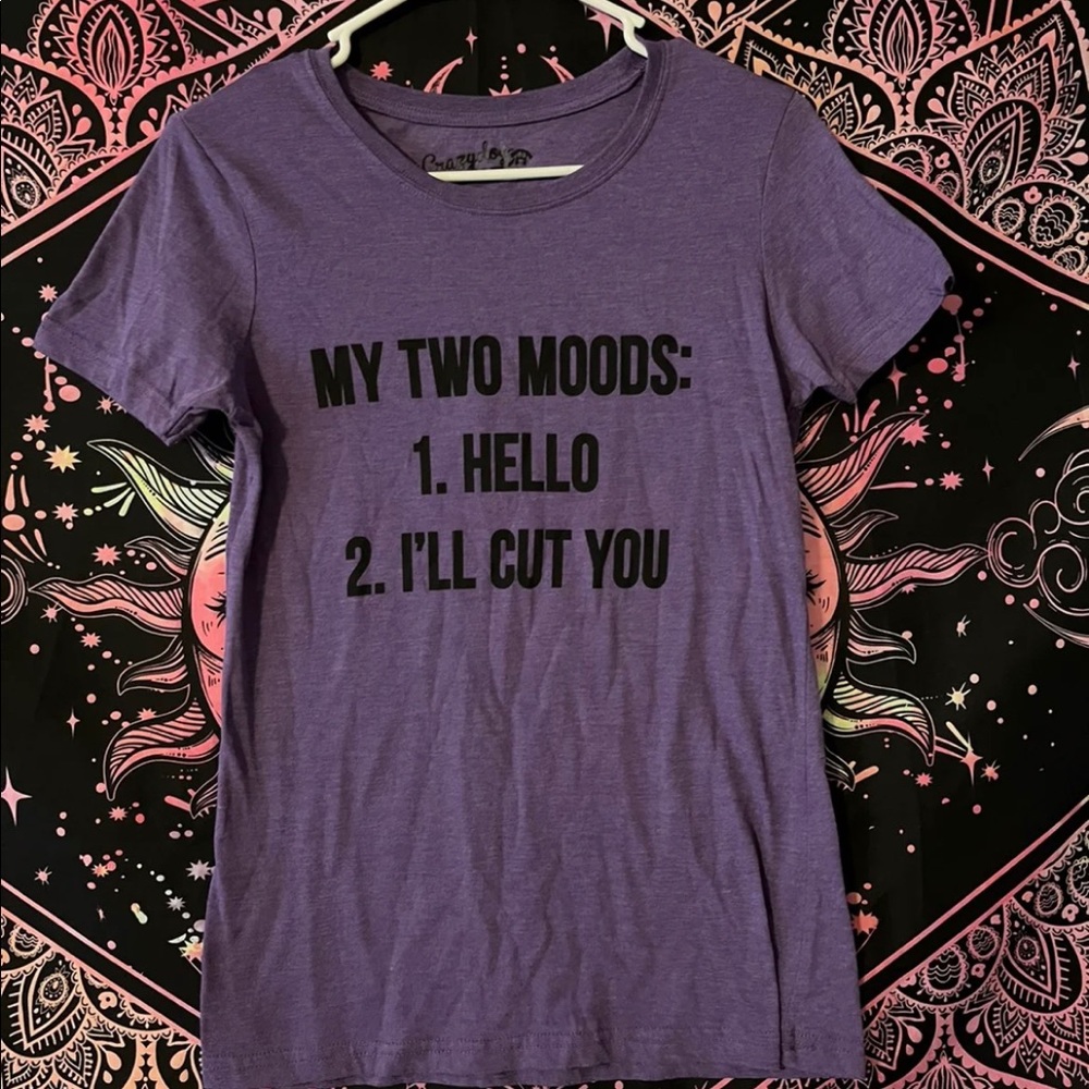 Funny Purple Graphic Tee Shirt
